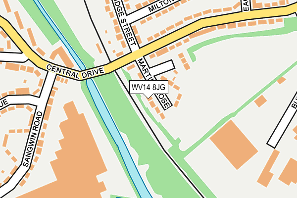 WV14 8JG map - OS OpenMap – Local (Ordnance Survey)