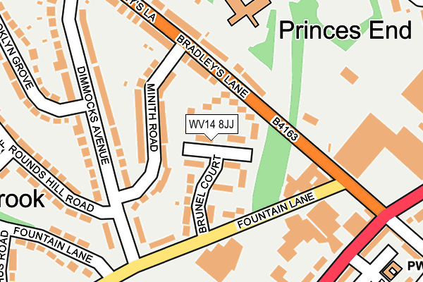 WV14 8JJ map - OS OpenMap – Local (Ordnance Survey)
