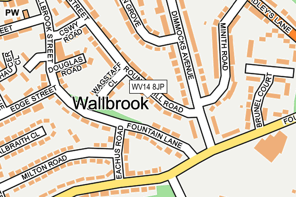 WV14 8JP map - OS OpenMap – Local (Ordnance Survey)
