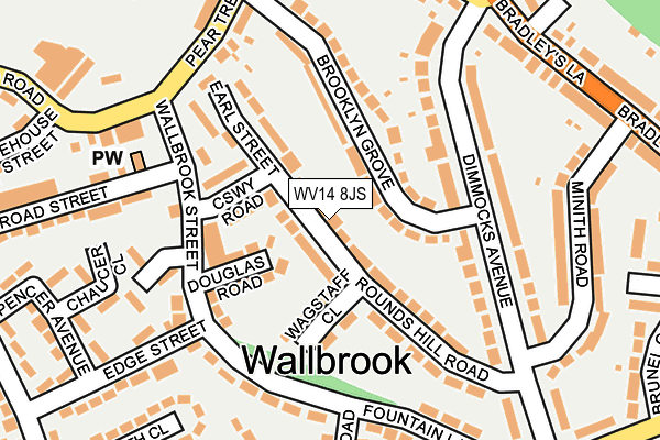 WV14 8JS map - OS OpenMap – Local (Ordnance Survey)