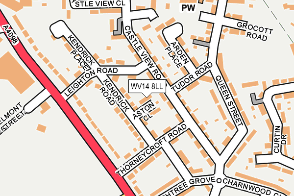 WV14 8LL map - OS OpenMap – Local (Ordnance Survey)