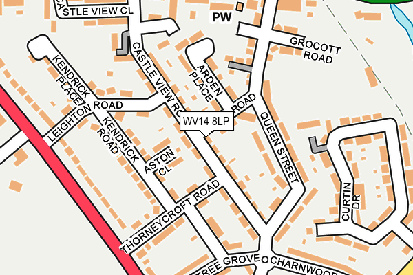 WV14 8LP map - OS OpenMap – Local (Ordnance Survey)