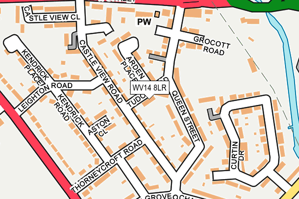 WV14 8LR map - OS OpenMap – Local (Ordnance Survey)