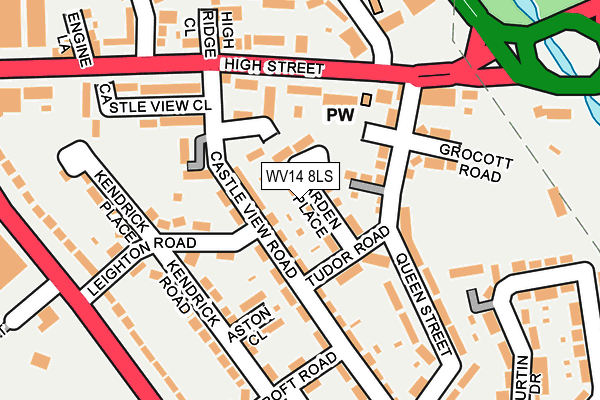 WV14 8LS map - OS OpenMap – Local (Ordnance Survey)