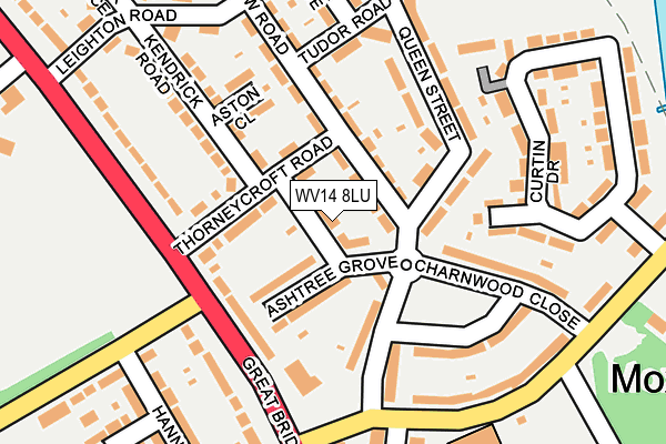 WV14 8LU map - OS OpenMap – Local (Ordnance Survey)