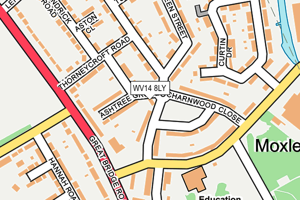 WV14 8LY map - OS OpenMap – Local (Ordnance Survey)