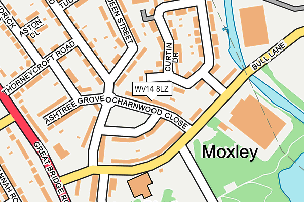 WV14 8LZ map - OS OpenMap – Local (Ordnance Survey)