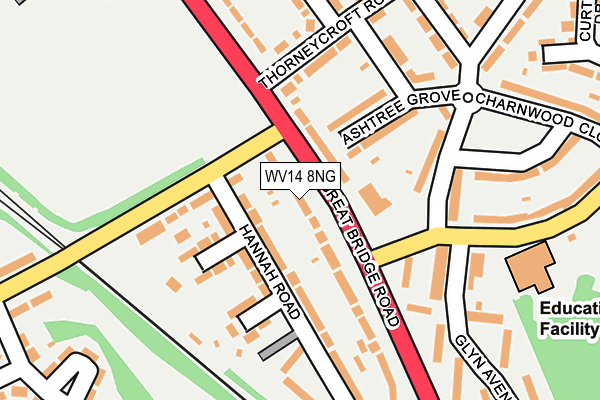 WV14 8NG map - OS OpenMap – Local (Ordnance Survey)