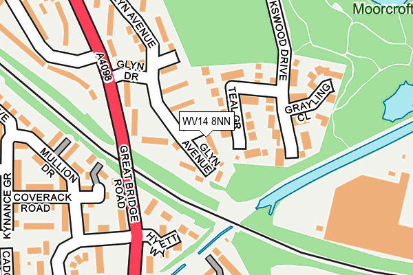 WV14 8NN map - OS OpenMap – Local (Ordnance Survey)