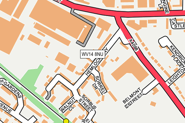 WV14 8NU map - OS OpenMap – Local (Ordnance Survey)