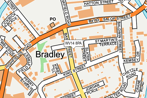 WV14 8PA map - OS OpenMap – Local (Ordnance Survey)