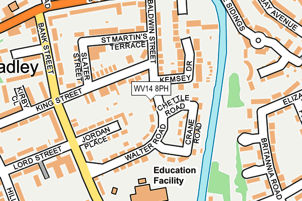 WV14 8PH map - OS OpenMap – Local (Ordnance Survey)