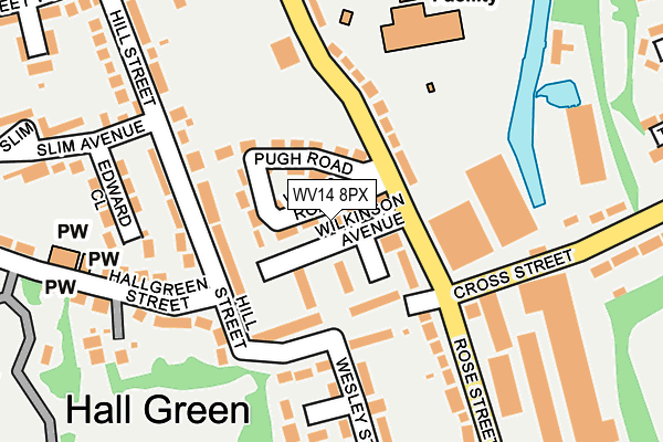 WV14 8PX map - OS OpenMap – Local (Ordnance Survey)