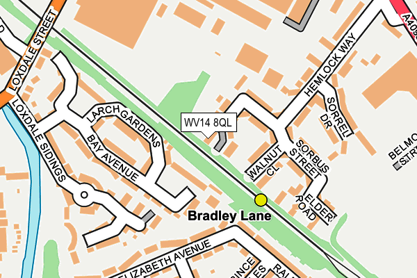 WV14 8QL map - OS OpenMap – Local (Ordnance Survey)