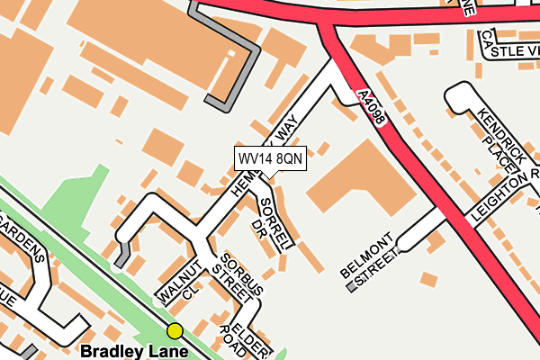 WV14 8QN map - OS OpenMap – Local (Ordnance Survey)