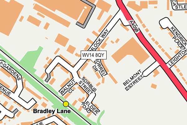 WV14 8QY map - OS OpenMap – Local (Ordnance Survey)