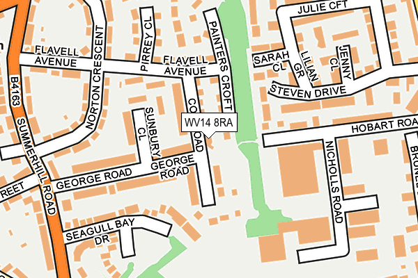WV14 8RA map - OS OpenMap – Local (Ordnance Survey)