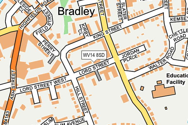 WV14 8SD map - OS OpenMap – Local (Ordnance Survey)