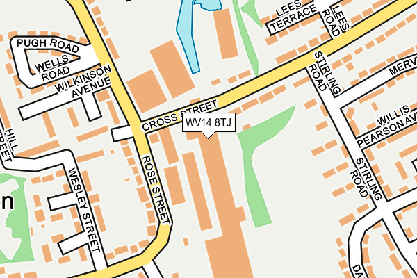 WV14 8TJ map - OS OpenMap – Local (Ordnance Survey)