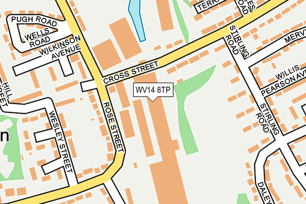 WV14 8TP map - OS OpenMap – Local (Ordnance Survey)