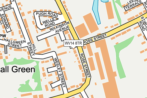 WV14 8TR map - OS OpenMap – Local (Ordnance Survey)