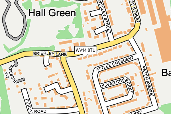 WV14 8TU map - OS OpenMap – Local (Ordnance Survey)