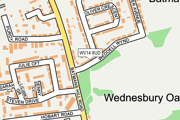 WV14 8UD map - OS OpenMap – Local (Ordnance Survey)