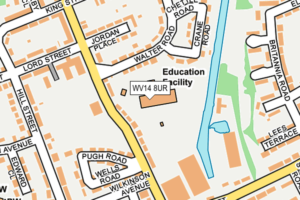 WV14 8UR map - OS OpenMap – Local (Ordnance Survey)