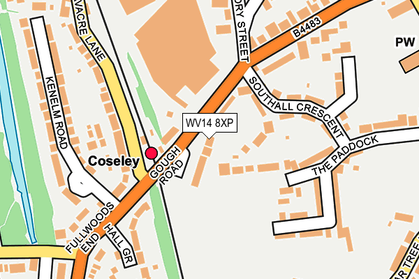 WV14 8XP map - OS OpenMap – Local (Ordnance Survey)