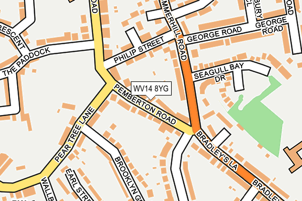 WV14 8YG map - OS OpenMap – Local (Ordnance Survey)