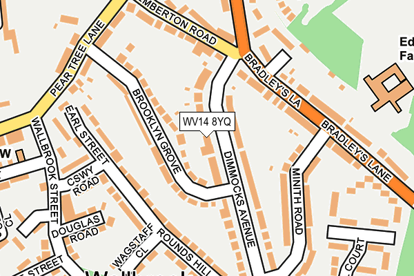 WV14 8YQ map - OS OpenMap – Local (Ordnance Survey)