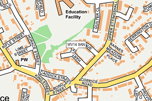 WV14 9AN map - OS OpenMap – Local (Ordnance Survey)