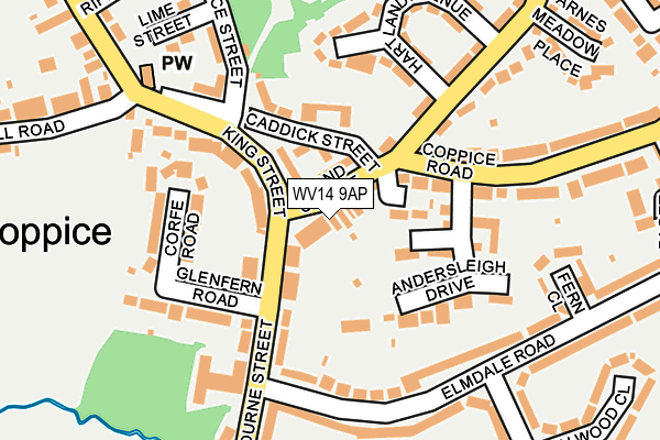 WV14 9AP map - OS OpenMap – Local (Ordnance Survey)