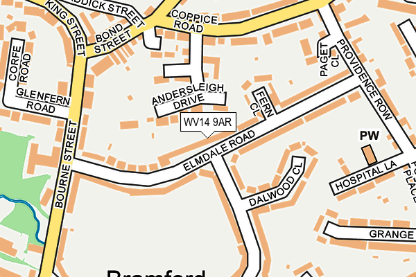 WV14 9AR map - OS OpenMap – Local (Ordnance Survey)