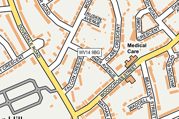 WV14 9BG map - OS OpenMap – Local (Ordnance Survey)