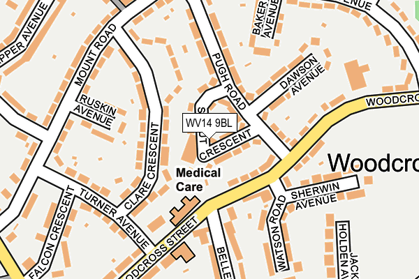 WV14 9BL map - OS OpenMap – Local (Ordnance Survey)