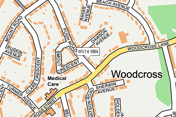 WV14 9BN map - OS OpenMap – Local (Ordnance Survey)