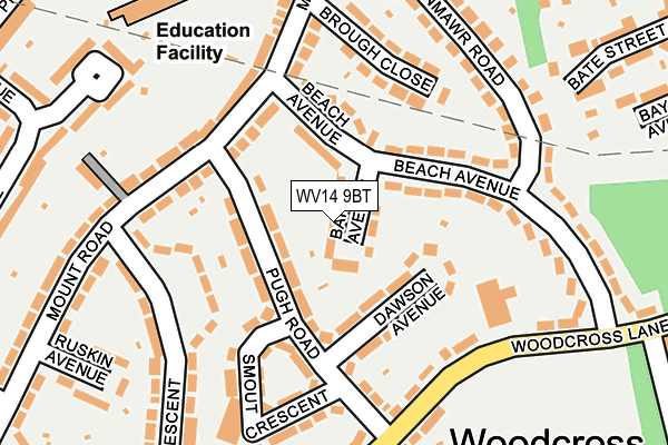 WV14 9BT map - OS OpenMap – Local (Ordnance Survey)
