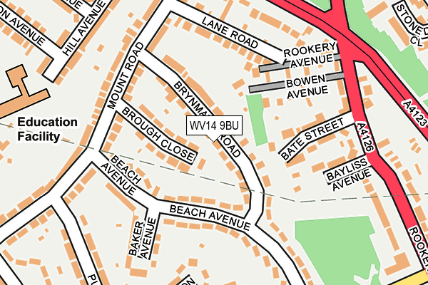 WV14 9BU map - OS OpenMap – Local (Ordnance Survey)
