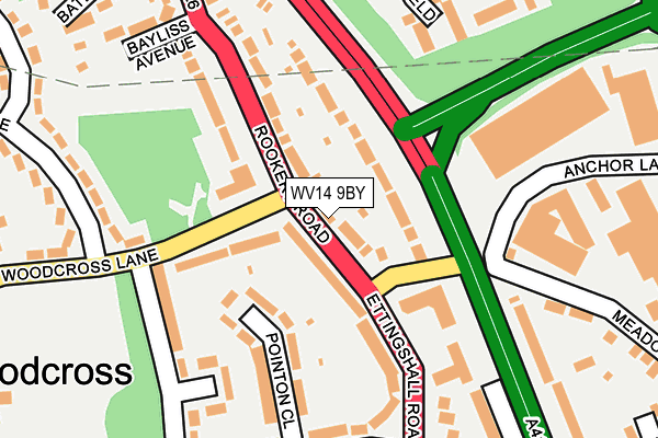 WV14 9BY map - OS OpenMap – Local (Ordnance Survey)