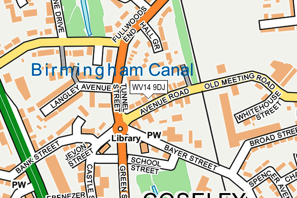 WV14 9DJ map - OS OpenMap – Local (Ordnance Survey)
