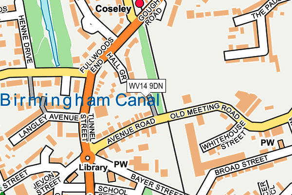 WV14 9DN map - OS OpenMap – Local (Ordnance Survey)