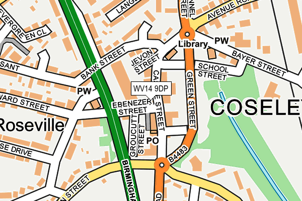 WV14 9DP map - OS OpenMap – Local (Ordnance Survey)
