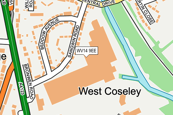 WV14 9EE map - OS OpenMap – Local (Ordnance Survey)