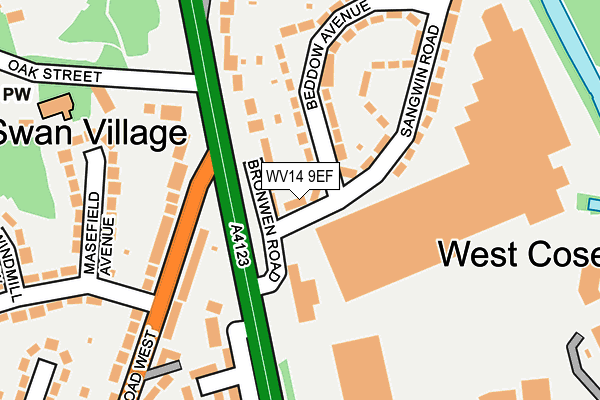 WV14 9EF map - OS OpenMap – Local (Ordnance Survey)