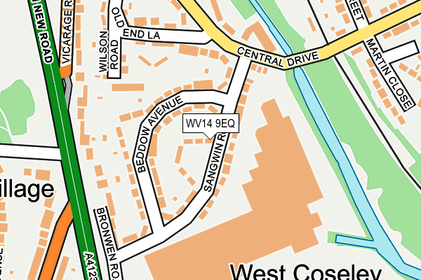 WV14 9EQ map - OS OpenMap – Local (Ordnance Survey)
