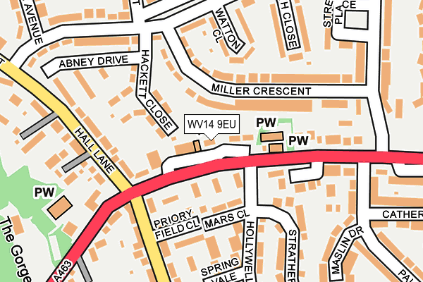 WV14 9EU map - OS OpenMap – Local (Ordnance Survey)