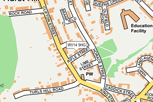 WV14 9HG map - OS OpenMap – Local (Ordnance Survey)