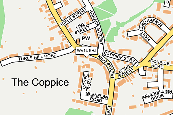 WV14 9HJ map - OS OpenMap – Local (Ordnance Survey)
