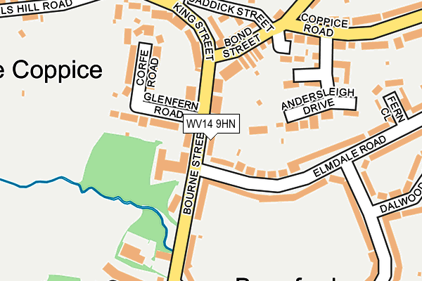 WV14 9HN map - OS OpenMap – Local (Ordnance Survey)